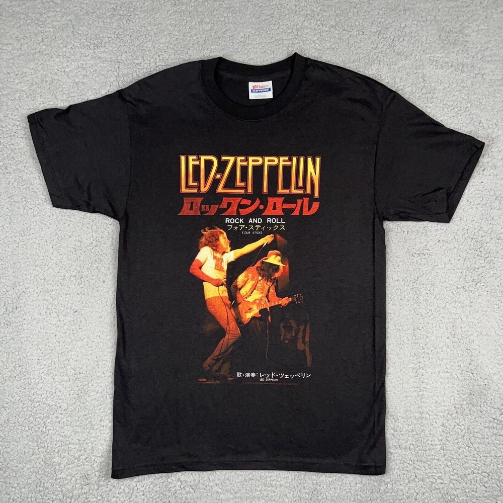 Led Zeppelin Mens Tee Shirt Size Small Black Japan Four Sticks 2007 Concert